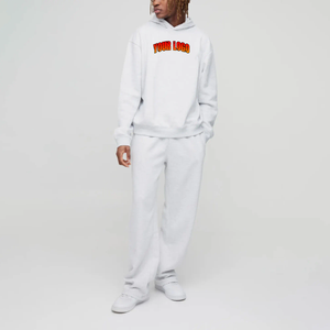 OEM Ensemble 2 pièces sweat à capuche surdimensionné pour hommes, tenue décontracté 100% coton, pull, survêtement pour hommes - Product Image 1