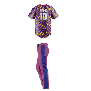 Hombres de alta calidad logotipo personalizado uniforme de béisbol americano último estilo Venta caliente sublimación completa más opciones de tamaño - Product Image 6