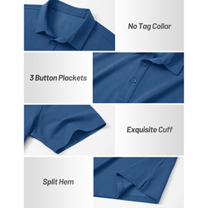 Polo de golf solide 2026 Nouveau design Manches courtes Décontracté Évacuation de l'humidité Jersey léger pour un usage quotidien Polos pour hommes - Product Image 3