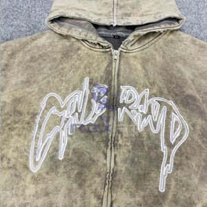 Nouvel arrivage, meilleur prix, sweat à capuche zippé le plus demandé, imprimé d'usine, sweat à capuche fabriqué à bas prix pour hommes - Product Image 3