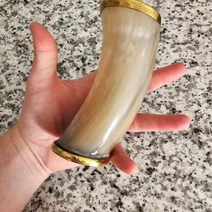 Corne à boire Viking artisanale exclusive Animal religieux poli écologique Qualité supérieure Design intemporel Cadeau de mariage - Product Image 6