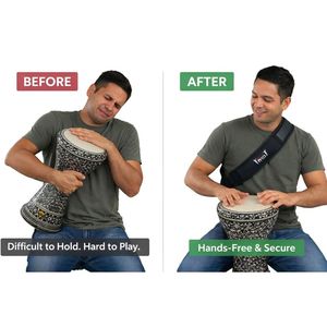 Correa de Hombro Acolchada Ajustable para Darbuka/Doumbek Profesional Gawharet El Fan, de Cuero PU/Nylon, Cómoda para Instrumentos Musicales - Product Image 3
