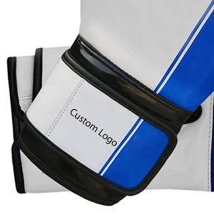 Gants de boxe personnalisés de marque, fabriqués sur mesure, différentes couleurs, cuir avec poignet à lacets - En vente - Product Image 6