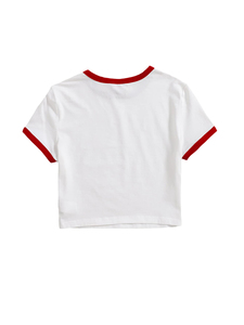 T-shirts Crewneck pour femmes Marque privée T-shirts Ringer pour femmes Fourniture d'usine OEM T-shirts respirants en gros - Product Image 2