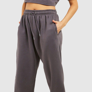 Venta al por mayor nueva llegada Mujeres Loose Fit Oversized Joggers / 100% algodón transpirable suave Casual Workout Fitness Mujeres Joggers - Product Image 3