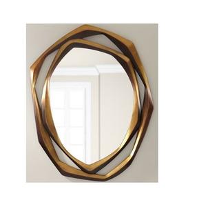 Miroir mural moderne de luxe pour salon, best-seller, avec cadre en bois rond à 3 couches - Product Image 3