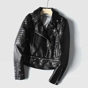 Hommes Crocodile style Faux Mode Vestes En Cuir Expédition Rapide PU Locomotive shorts Crocodile En Cuir Recadrée Biker Veste - Product Image 5