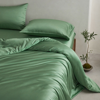 Ensemble de literie de maison de luxe 1 double taille draps de lit en lyocell en bambou avec motif imprimé tissé Lyocell Style simple