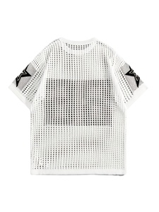Camiseta de Fútbol Americano de Malla con Diseño de Patchwork Personalizado, de Alta Calidad, Retro, Holgada, de Manga Corta, Transpirable, de Poliéster para Verano - Product Image 2