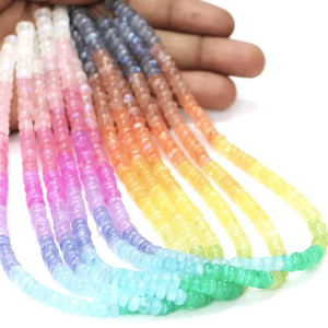 Cuentas Redondas Lisas de Piedra Lunar Arcoíris Natural, 5-8mm, Cuentas Redondas Lisas de Piedra Lunar Arcoíris Multicolor, Calidad AAA - Product Image 6