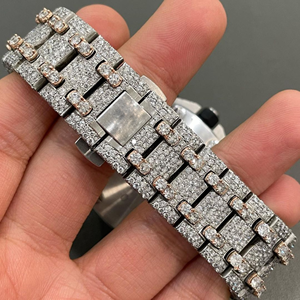 Reloj presidencial Iced Out Moissanite | Diseño de esqueleto VVS de lujo | Venta al por mayor aprobada - Product Image 2