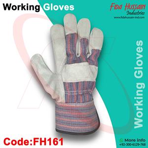 Guantes de cuero dividido de piel de vaca de la mejor calidad de Pakistán Guantes DE TRABAJO Canadian Rigger Guantes protectores Guantes de Seguridad - Product Image 3