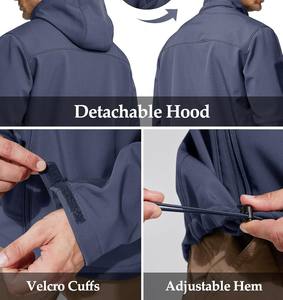 Chaqueta Softshell para hombre de alta calidad, ligera, impermeable, a prueba de viento, ecológica, con capucha, invierno, ajuste cómodo, frente al aire libre - Product Image 5