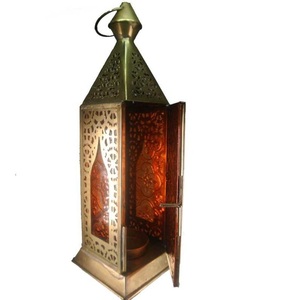 Vela colgante Vintage de diseño marroquí, Vela decorativa grabada a mano, linterna de Metal para bodas y fiestas de Navidad - Product Image 2
