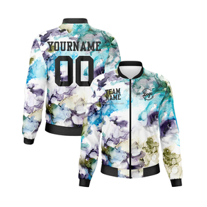 Veste universitaire personnalisée pour hommes Style néo-rétro col montant décoration de broderie sur le devant modèle design d'inspiration vintage - Product Image 1