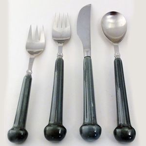 Elegant Stainless Steel <b>Flatware</b> Set with Resin Handle Perfect for Restaurant Dining and Wedding Celebrations Use - Product Image 4