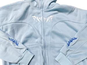 Y2K Ninja Harajuku sweats à capuche zippés chaud Double couche vêtements froids à la mode motif brodé français décontracté gothique hommes femmes haut - Product Image 6