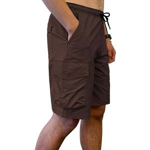 2025 High Quality Men's <b>Fleece</b> <b>Shorts</b> Elasticated Waistband 100% Cotton Breathable Workout Cargo <b>Shorts</b> Solid Pattern - Product Image 2