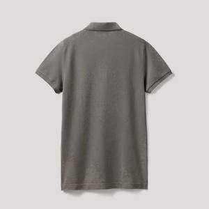 Color gris OEM Diseño personalizado Algodón Transpirable Ropa de hombre Tallas grandes Polos Estilo de calle Ropa de verano de manga corta - Product Image 2