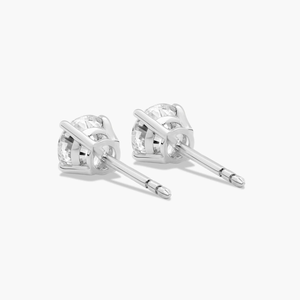 Boucles d'oreilles élégantes en argent 925 Moissanite et diamant, pierre ronde brillante, cadeau parfait pour un anniversaire, un cadeau de mariage pour elle - Product Image 6