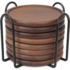 Juego de posavasos de estilo clásico con forma de Octágono ecológico de acero inoxidable de primera calidad, alfombrillas decorativas para bebidas para escritorio de oficina, Bar de fiesta - Product Image 3