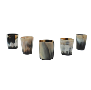 Verre court à boire en corne de buffle de haute qualité pour boire un produit en verre à corne polie écologique d'Inde - Product Image 3