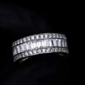 Anillo de dedo fino para hombre y mujer, 14K, 18K, moissanita cultivada en laboratorio, plata 925, estilo pequeño, compromiso, regalo de boda, oro de 14K, joyería de oro de 18K - Product Image 2