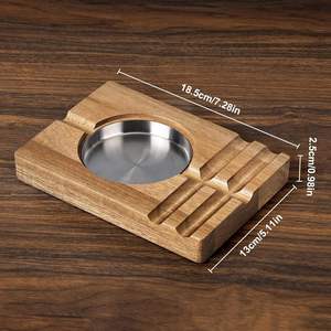 Cenicero de madera ecológico clásico elegante para uso doméstico y de oficina Soporte para fumadores - Product Image 4