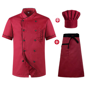 Restaurante elegante Chef abrigo mujeres hombres camisas para el trabajo sol 3 botones hombres trabajo camisa uniformes femeninos - Product Image 1