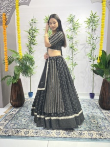 Georgette lourde dentelle brodée avec chemisier coton Lehenga Choli vente en ligne Style formel séquence prête - Product Image 4
