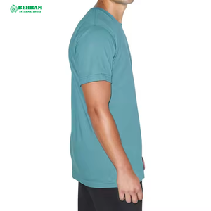 T-shirt unisexe surdimensionné pour homme, à épaules tombantes, respirant, en polyester/coton, avec impression numérique disponible, différentes tailles - Product Image 3