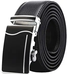 Pakistan Made Cowhide Genuine Leather Belts Plain Black Color Buckle Good Price Men Leather Belts