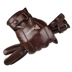Gants en cuir en gros pour hommes, coupe-vent, gants de moto en cuir véritable, gants en cuir de chèvre personnalisés - Product Image 4
