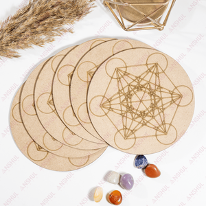 New Arrival Metatron 6" Wooden Board Excellent Quality Best Selling Lightweight Engraved Handcrafted Eco-Friendly <b>Crystal</b> Grid - Product Image 2