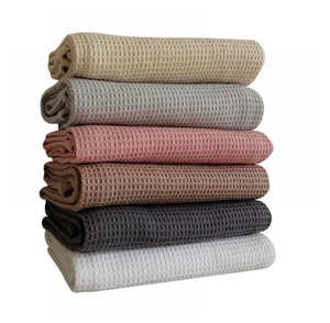 Hot Bán tay món ăn trà khăn rất thấm hút tái sử dụng bán buôn nhà bếp khăn Waffle dệt bền vững 100% bông mềm - Product Image 1
