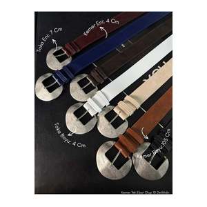 Ceinture pour femme en similicuir à boucle ovale, 7 pièces, pour pantalon, veste, chemise, robe - Multicolore - Noir - Product Image 1