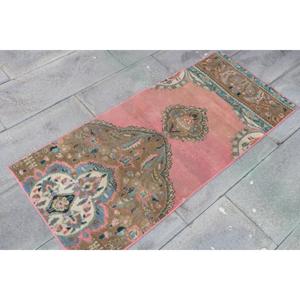 Tapis turc vintage, tapis de 2x4,5 pieds, tapis rayé rouge et bleu - Product Image 3