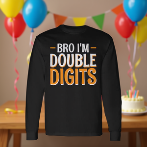 Camiseta de manga larga para niños con diseño de cumpleaños de dos dígitos, camiseta promocional para niños con diseño de cumpleaños de dos dígitos - Product Image 3