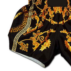 กางเกงมวยไทยลายพิมพ์เปลวไฟสีแดง สำหรับ MMA คิกบ็อกซิ่ง ต่อสู้ ขายส่ง สำหรับผู้ชาย UFC แบบรัดรูป - Product Image 5