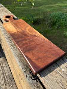 Tabla de cortar de madera rectangular grande con cuchillo para queso de acero inoxidable, bloque de carnicero de superficie lisa para restaurantes y hoteles - Product Image 4