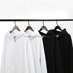 Sweat-shirts à capuche de haute qualité, sur mesure, double fermeture éclair, 460g, 100% coton, fermeture éclair intégrale, col zippé, pour femmes et hommes - Product Image 2