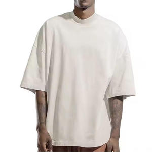 Impression personnalisée de haute qualité T-shirt surdimensionné à épaules tombantes Style Hip Hop vintage 100% coton T-shirt en vrac pour hommes - Product Image 5