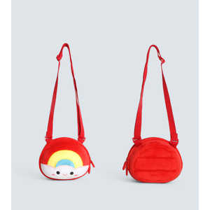 Kids' Rainbow Shoulder Bag Lightweight & Waterproof Tykle 3D Plush Design Chic <b>Purses</b> - Product Image 2