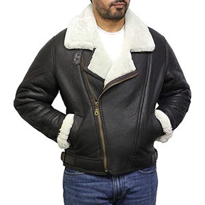 Vêtements décontractés pour hommes de haute qualité personnalisés en gros 2023 Vestes en cuir de vache classiques avec logo personnalisé Style d'hiver - Product Image 6