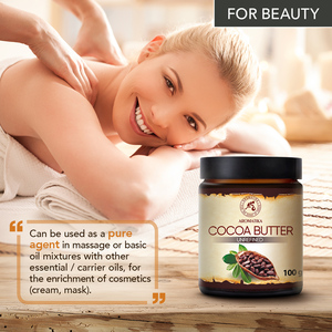 Aromatika Unrefined Cocoa Butter Theobroma Cacao 23g 45g 100g Natural Solid Butter Hot Pressed for Skin <b>Lips</b> Cuticles <b>Baby</b> Care - Product Image 5
