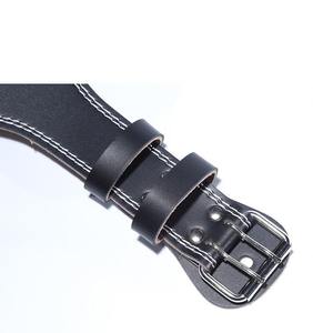 Levier de levage de puissance en cuir sangles d'entraînement de gymnastique ceinture ceinture de sécurité de dynamophilie boucle réglable ceinture d'haltérophilie pour unisexe - Product Image 4