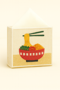 Soporte de pañuelos Rectangular, soporte de pañuelos con cuentas, diseño de fruta de Papaya, servilletero decorativo, decoración artesanal bordada para el hogar - Product Image 5