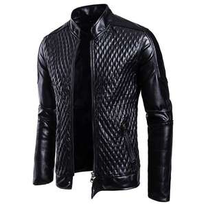 Autumn Winter Real Cow <b>Skin</b> <b>Sheep</b> <b>Skin</b> Leather <b>Jacket</b> Genuine Leather Stand Collar Men Leather <b>Jacket</b> Customized Blank Plus Size - Product Image 3