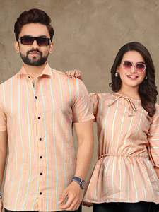 Presenting Couple <b>Mens</b> <b>Shirt</b> & Female Tunic Combo for Festival Season - Product Image 2