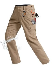 Pantalones de Trabajo Resistentes para Hombre, Corte Clásico, Multibolsillos, Pantalones Utilitarios para el Trabajo y Uso Diario, Pantalones para Hombre - Product Image 3
